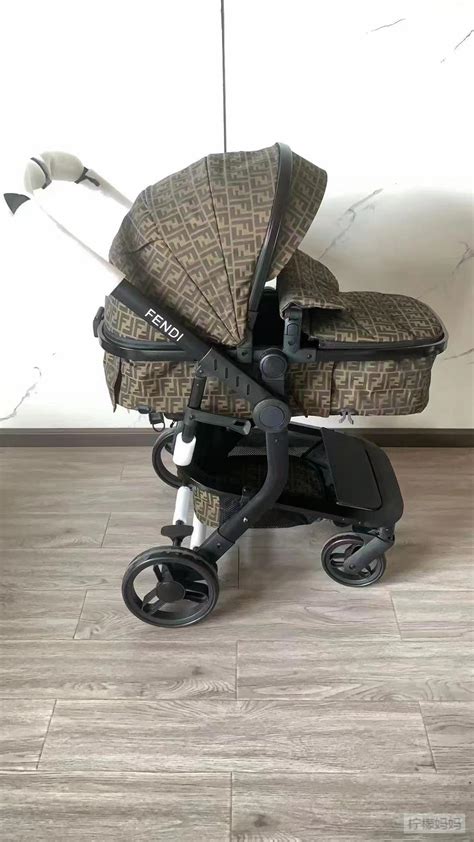 Stroller Blue and Beige Water